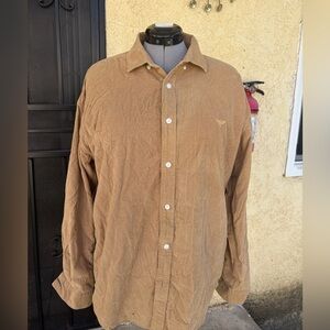 ASOS Men's Corduroy Button-Down Shirt in Tan